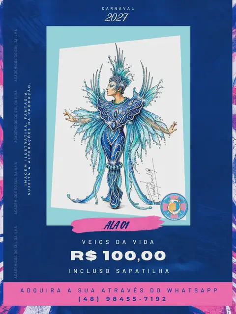 Fantasia Ala 01 — Veios da Vida, Carnaval 2027, esgotada