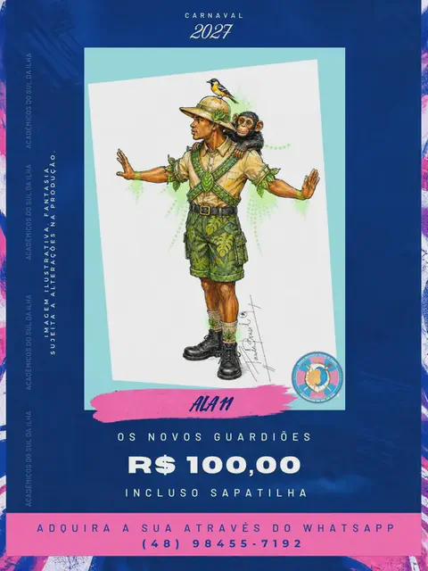 Fantasia Ala 11 — Os Novos Guardiões, Carnaval 2027, esgotada